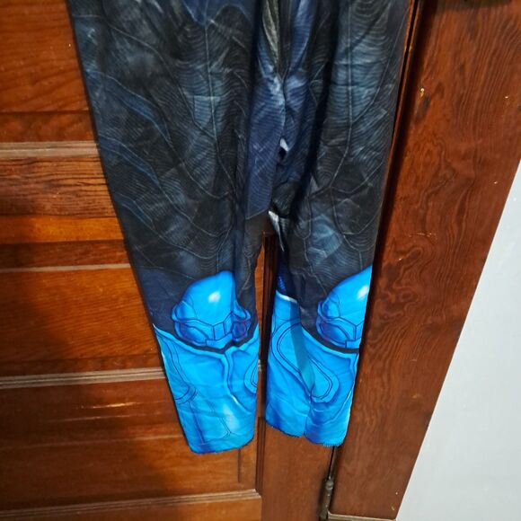 DC Blue Beetle Halloween Costume Medium 8 Kids Jumpsuit Mask Comic Book Hero - Picture 9 of 14